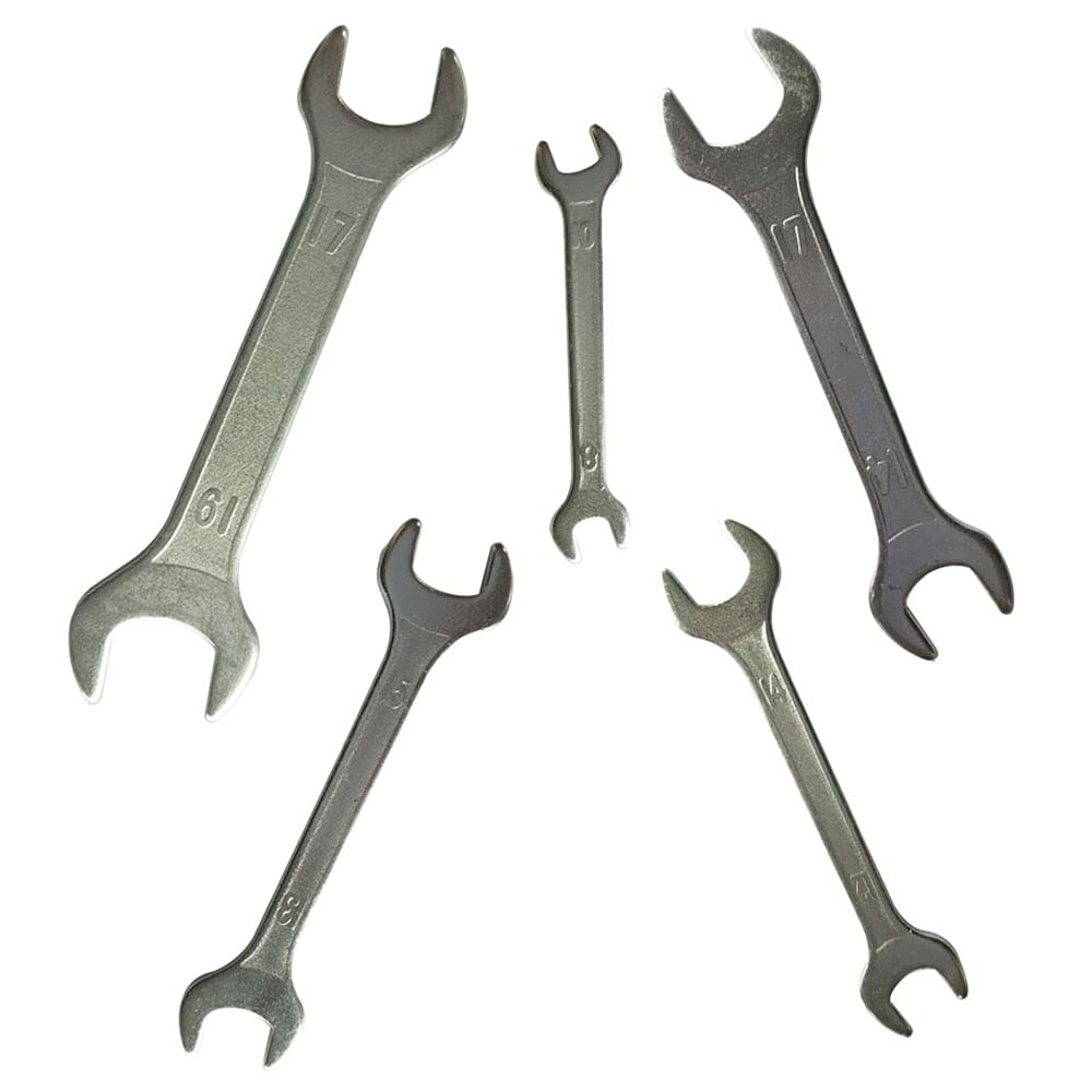 Lotatheta 5 PCs Double Ended 8 mm thru 19mm Cone Wrench Bicycle Tool Kit Spanner Bike Cycling Multi Set