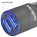 Meagoes Lightning to USB Car Charger Cable with Blue LED, 3.3 Feet - Space Gray