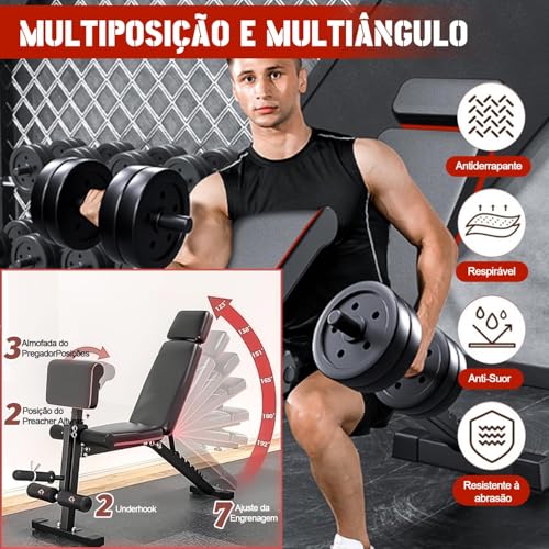 Banco Supino, Banco Academia, Capacidade de Carga de 150 kg Estação de Musculação, Adequado para altura até 180CM, Musculação, Academia em Casa, Cadeira Extensora, Supino Regulavel, Academia, Cadeira Extensora