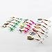 Fishing Spinner Lures Rotatable Inline Spinners Bass Trout Fishing Tackle Baits with Feather Rooster Tails Pack of 30pcs