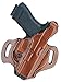 Aker Leather 168 FlatSider XR12 Belt Holster for Glock 26/27, Tan, Right Hand
