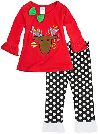 Miyoyo® Baby Kids Fashion Long Sleeve 2pcs Tops Pant Clothing Sets Tz015 (120, Red+Black)