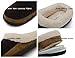 VONMAY Men's Wool Plush Fleece Lined Slip On Memory Foam Clog House Slippers Indoor/Outdoor (Large / 11-12 D(M) US, Coffee/Light Brown)