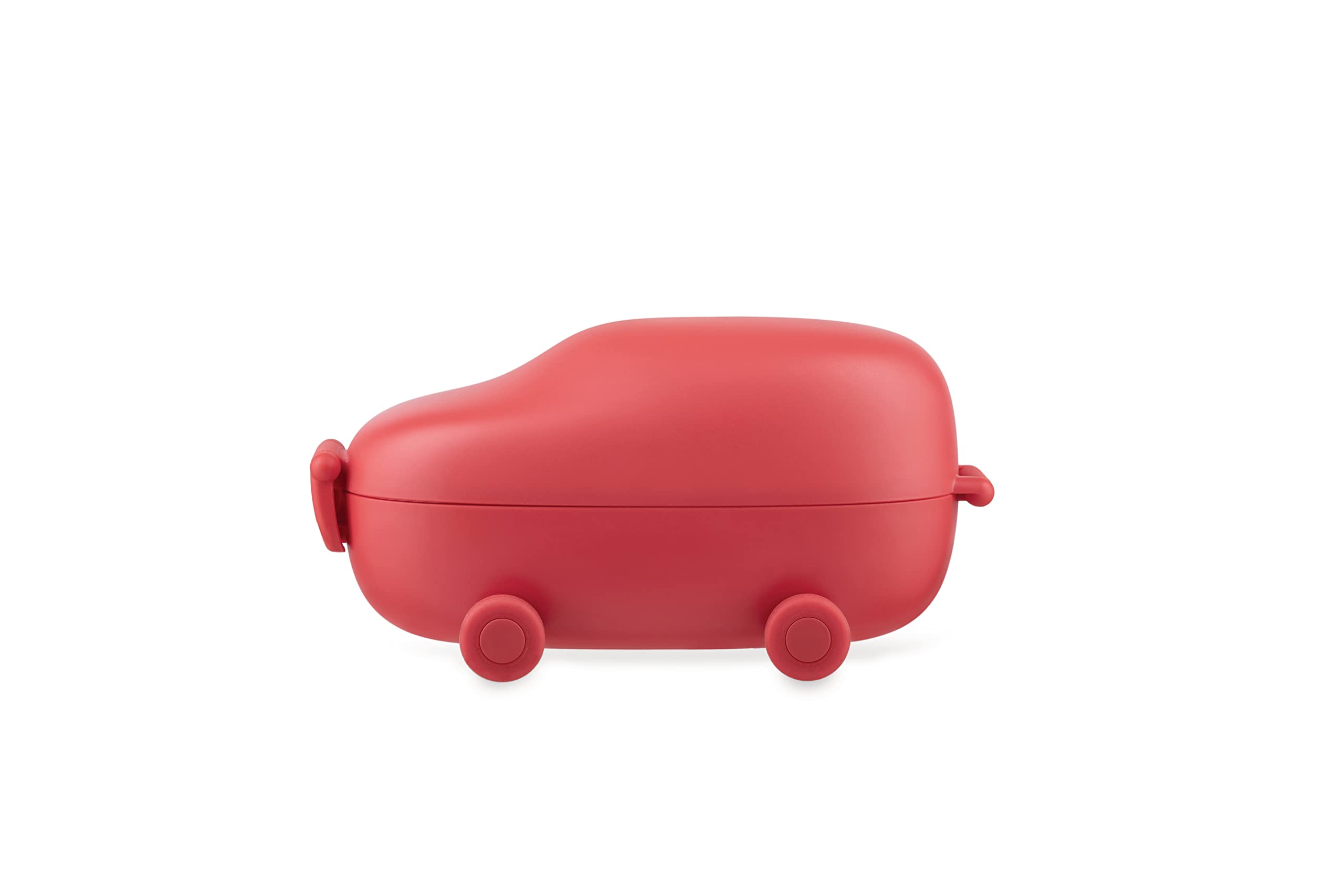 Sakura Adachi Alessi Food à Porter SA06 R - Snack Box with Two Compartments in The Shape of a Toy Car in Thermoplastic Resin, BPA Free, Red