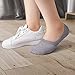 No Show Socks Women Non Slip Sock Cotton Low Cut Liner 3 to 6 Pack (D5-3 Pairs)