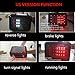 Lantsun LED Brake Tail Lights Assembly with Rear Turn Signal Reverse Lights for Wrangler Jk JKU 07-17(Pack of 2) J011