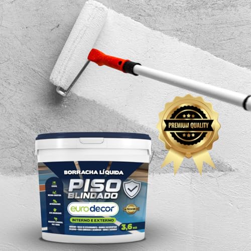 Borracha Líquida Piso 3,6KG Tinta Emborrachada Piso Muro Banheiro Garagem Calçada Euro decor (Cinza Escuro)