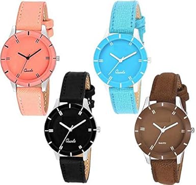 Harmi New Designer Multicolor 4 Watches Combos Set of Girls & Women's in H-1339