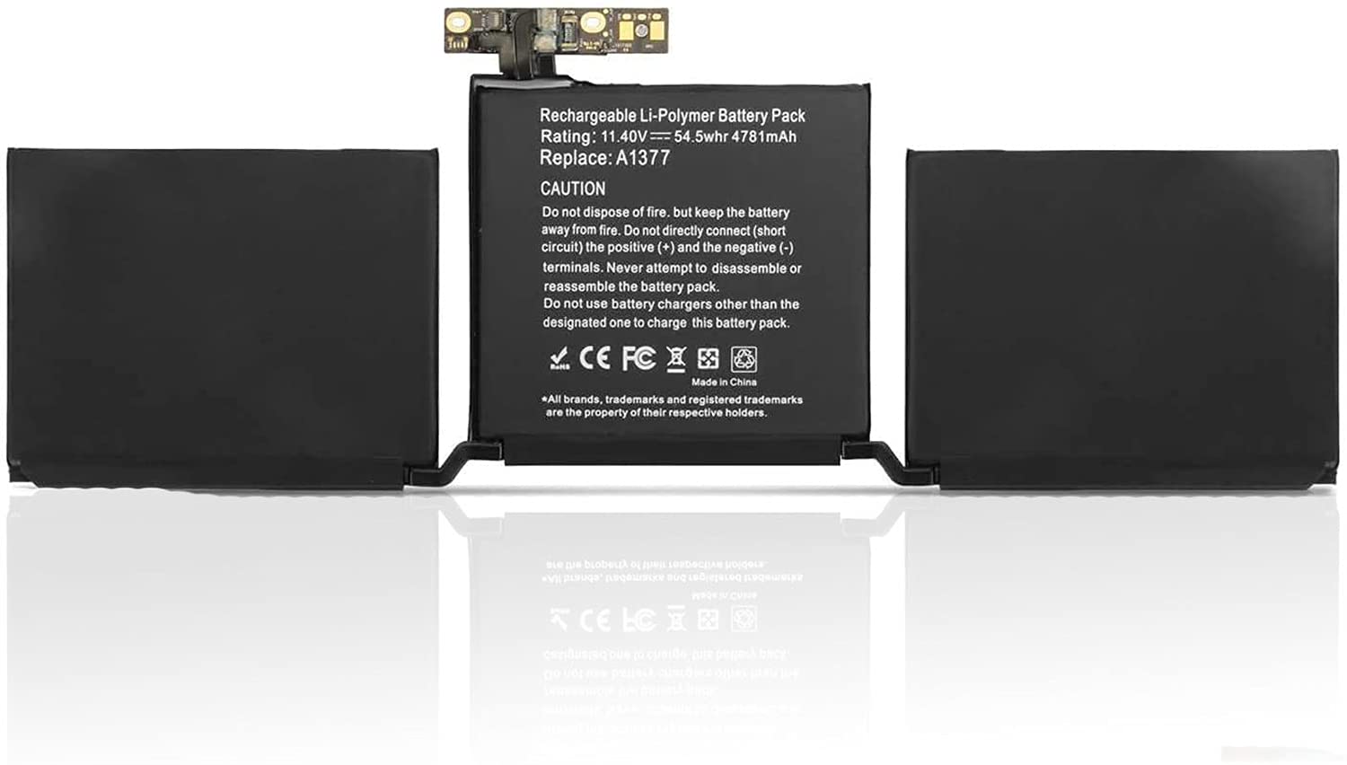 A1713 Laptop Battery Replacement for MacBook Pro 13" A1708 Late 2016 Mid 2017 EMC 3164 2978 MLL42LL/A MLL42B/A MLL42Y/A MLL42FN/A MLUQ2LL/A MPXQ2LL/A MPXQ2B/A MPXQ2D/A MPXQ2FN/A (11.4V 54.5Wh)