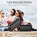 Portable Bluetooth Speakers, IPX6 waterproof Bluetooth 5.0 Wireless Speaker, Mini Portable speakers with Loud HD Audio and Deep Bass, Built-In Mic, FM Radio, 2019 New TWS Edition for Home and Outdoors