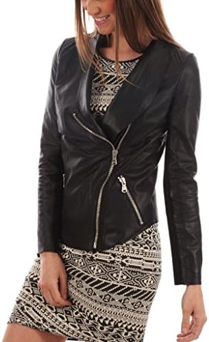Silversoft Women's Lambskin Leather Jacket Medium Black
