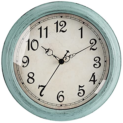 KECYET 12 Inch Silent Wall Clocks Battery Operated Retro Wall Clock Decorative for Living Room