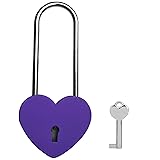 VeYocilk Love Lock,3.5" 50mm Rubber Paint Purple