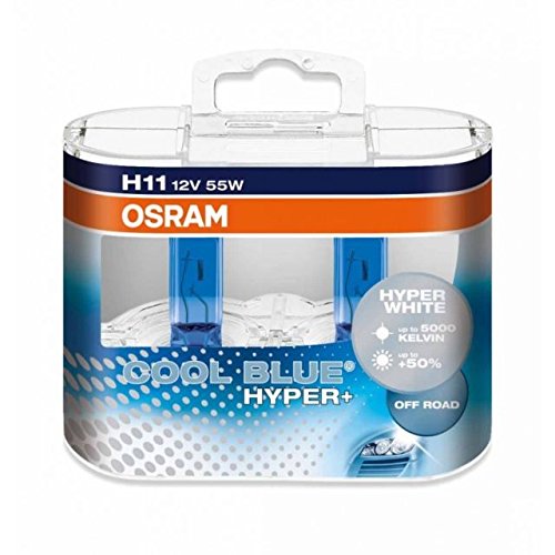 OSRAM H11 Cool Blue Hyper+ (CBH+) 64211CBH+ bulbs - Pack of 2 by ALI