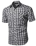 Youstar Men's Western Casual Button Down Shirt