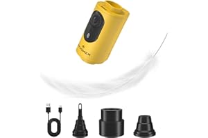 HYVOHEX Portable Air Pump for Inflatables, 2oz Ultra-Fast Mini Electric Air Pump with Rechargeable to Inflate Deflate, Air Mattress Pump Perfect for Camping, Pool Floats, Sleeping Pads, Vacuum Storage Bags