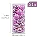 Valery Madelyn 24ct 60mm Essential Pink Basic Ball Shatterproof Christmas Ball Ornaments Decoration for Christmas Tree