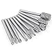 10pcs 1/8 Inch High Speed Rotary File Burrs Bit Set Wood Carving Rasps for Dremel Handmade DIY Carving Electric Grinding Polishing Carved Milling Cutter Head
