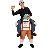 Lormaka German Bavarian Oktoberfest Costume Shoulder Carry Beer Guy Costume Ride on Halloween Costume