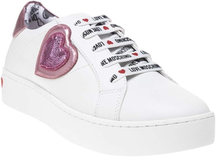 Love Moschino Heart Sneaker Trainers White/Rose 8 UK Amazon.co.uk