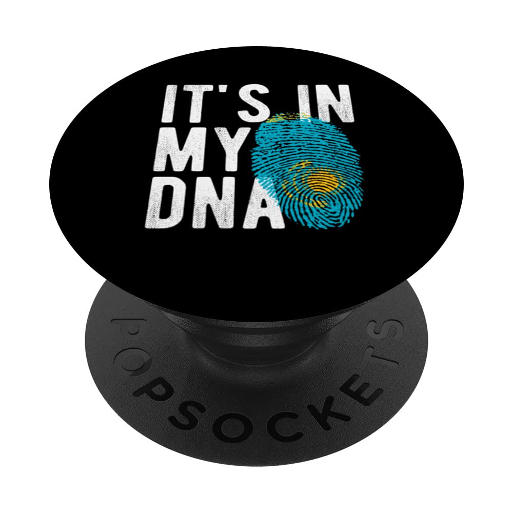 it's in my DNA Kazakhstan flag Fingerprint PopSockets Swappable PopGrip