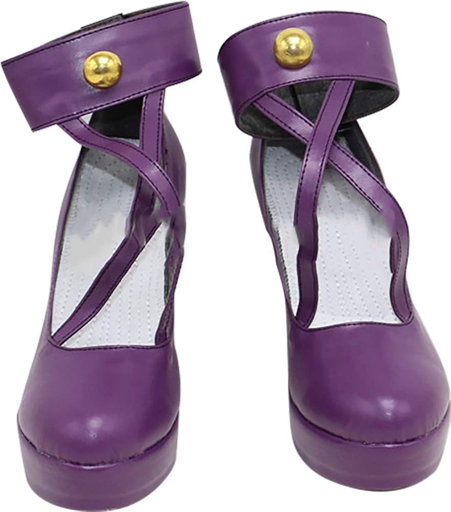 Amazon.com: Whirl Cosplay Boots Shoes for League of Legends Ahri High Heel Purple: Clothing