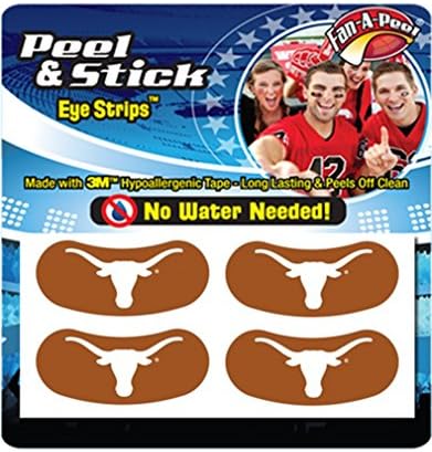 University of Texas (UT Austin) Longhorns – Waterless Peel &amp; Stick Eye Strips – 4-Piece