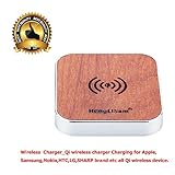 Wireless Charger Wood-Qi Wireless Charger _Portable Ultra-Thin Pad Charging for iPhone X/8/ 8 Plus Samsung Galaxy S8/S8 Plus/S7/S7 Edge Note 5 Nexus 4/5/6/7 LG G3 and All Qi-Enabled Devices