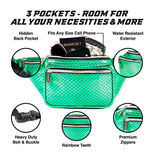 SoJourner Mermaid Rave Fanny Pack Packs for festival women, men
