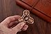 PleToy Spinner Fidget Toy Metal Triangle Hand Spinner - Premium High Speed Bearing - Stainless Steel Metal Frame - for Calm Focus ADHD Autism - Kids Adult - Spin 4-7 Minutes (Red Copper)