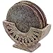Contemporary Stone Ornament Coasters Holder Set Dining Table Coffee