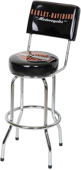 Amazon Com Harley Davidson Bar Shield Bar Stool With Back Rest