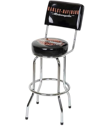 Amazon.com: Harley-Davidson Bar & Shield Bar Stool with Back Rest