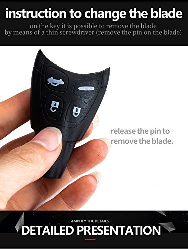 KASER Sleutel Shell Afstandsbediening voor SAAB 93 95 9.3 9.5 9-3 9-5 Autosleutel Remote Key Fob Case 4 Knoppen met… - Afbeelding 6