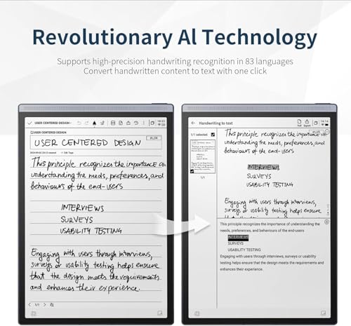 iFLYTEK AINOTE Air 2 – E Ink Writing Tablet 8.2" with Stylus, AI Voice-to-Text Notebook, 17-Language Transcription & 12-Language Translation, LLM Meeting Recorder, Cloud Digital Notepad
