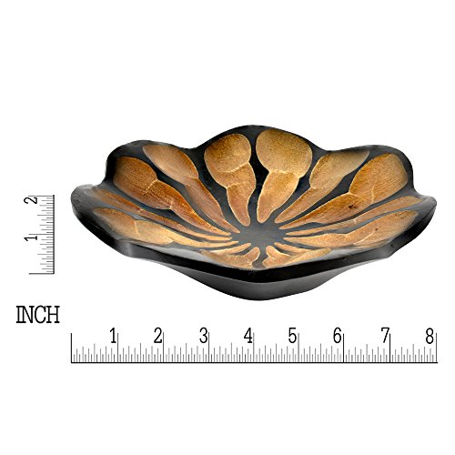 AeraVida Blossom Lotus Mango Wood Plate/Tray - Thumbnail 2