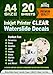 Premium Waterslide Decal Paper Inkjet CLEAR - 20 Sheets - Water Slide Decal Transfer Transparent - A4 Size