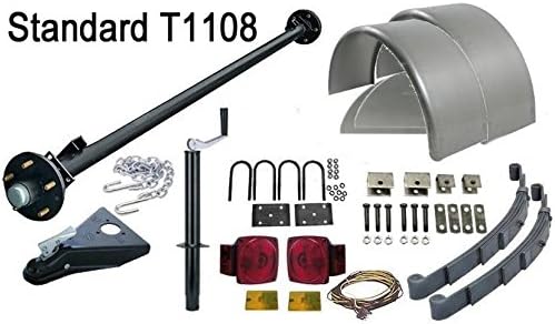 Utility Trailer Parts Kit 3500 lb, Single Axle Trailer 5' Wide, Model T1108 (Standard)