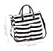 Classic Striped Black and White Cotton Diaper Bag including Changing Pad by Wasserstein