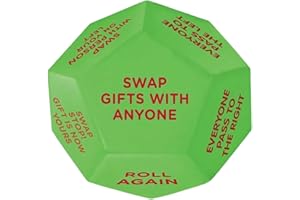 TUSIIPAW Santa Swap Gift Exchange Dice, 2025 New - Exchange Dice Game, Christmas Dice Gift Exchange, 12 Different Sides - Pu Material,Christmas Group Party Game（1Pcs）