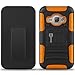 CoverON Galaxy Express 3 Case, [Explorer Series] Holster Hybrid Belt Clip Hard Phone Cover for Samsung Galaxy Express 3 Holster Case - Orange Neon