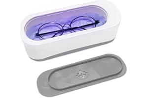 PUSHY Ultrasonic Jewelry Cleaner, Portable 45KHz Low Noise Ultrasonic Machine for All Jewelry, Ring, Earrings, Necklace, Silver, Eyeglass, Watches, Coins, Razors