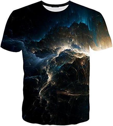 Kayolece Unisex 3D Realistic Printed Casual Short Sleeve T-Shirts Tees