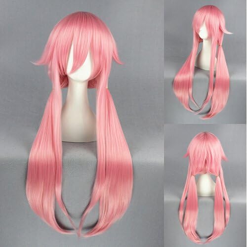 Yamia Anime Cosplay Wig for Murata Tomosa Mirai Nikki Gasai Yuno Synthetic Hair Wigs with Free Wig Cap