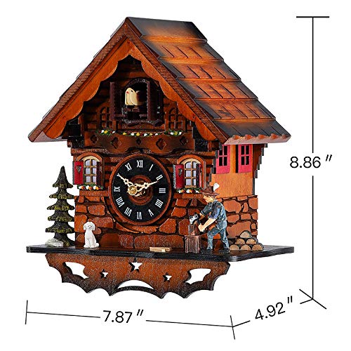 Kintrot Cuckoo Clock Traditional Black Forest Clock Antique Wooden