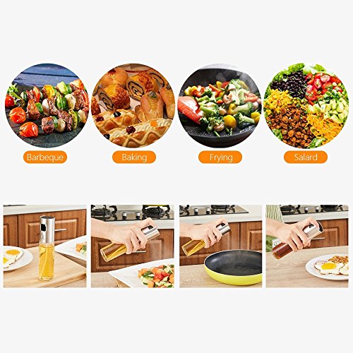 image for LayYun Olive Oil Sprayer Dispenser for cooking, Food-grade Glass Oil S