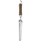 HARFINGTON Seeding Widger 13.6 x 1.26 Stainless Steel Garden Hand Shovel Seed Trowel with Wooden Handle Long &amp; Narrow for Planting Weeding Digging