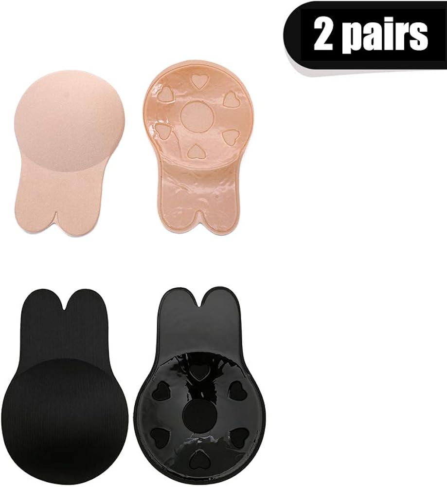 Push Up Bra Breast Reusable Nippleless Cover Rabbit Lift Nipplecovers Self