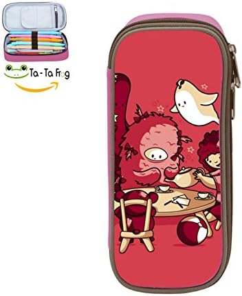 Tea Party Pencil Case Pen Bag Makeup Pouch Durable Students Print Customized Stationery With Double Zipper