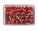 Red Moore Push Pins 1/8 inch head diameter